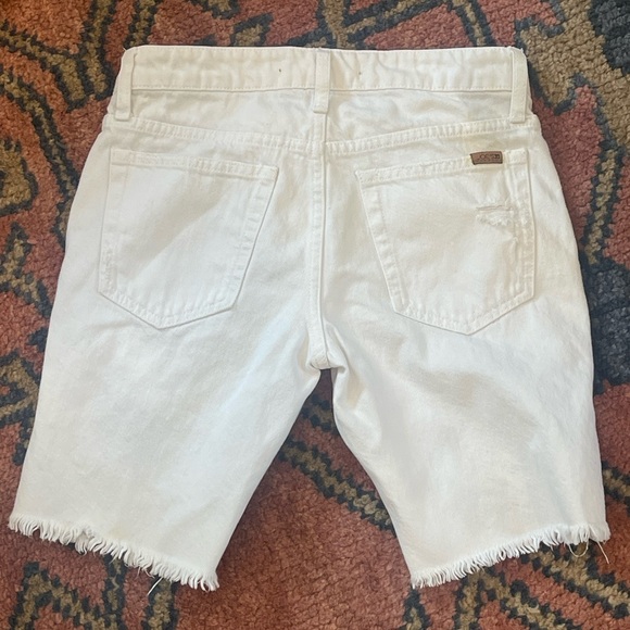 Joe’s Jeans Distressed White Bermuda Denim Shorts - Picture 12 of 15